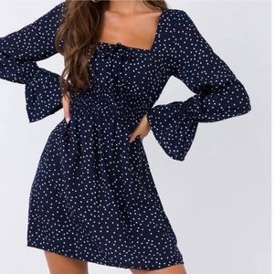 NWT Princess Polly Vertigo Blues Mini Dress Navy